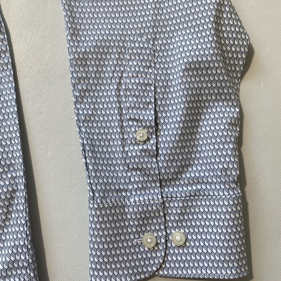 NEW Big & Tall Perry Ellis Long Sleeve Button Front Shirt OekoTEX Cotton White - Picture 2 of 11